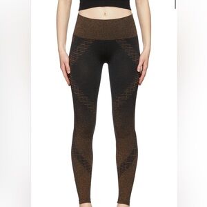 Wolford Black and Brown Patterned Leggings